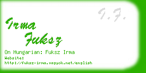 irma fuksz business card